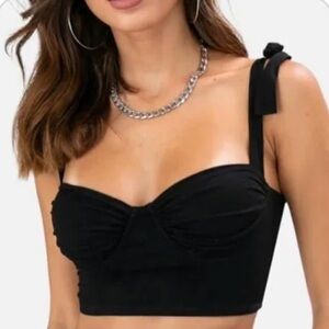 Adika black crop top